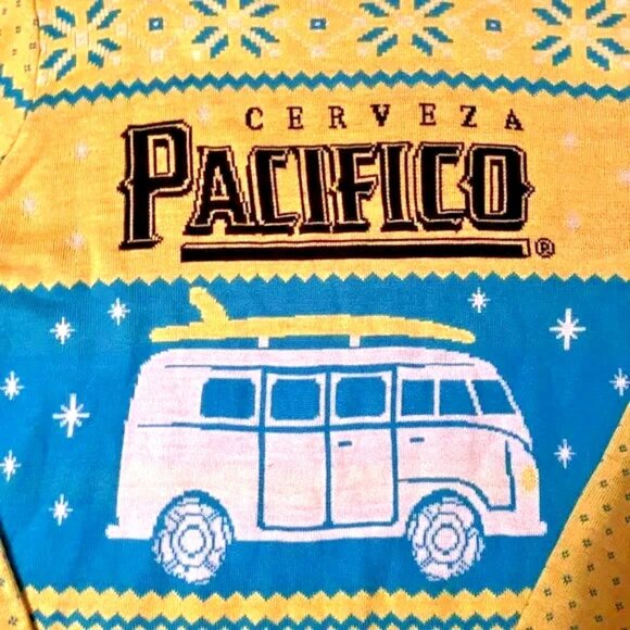 Cerveza Pacifico Clara Beer Holiday Sweater – Volkswagen Van Graphic XL - Picture 3 of 4